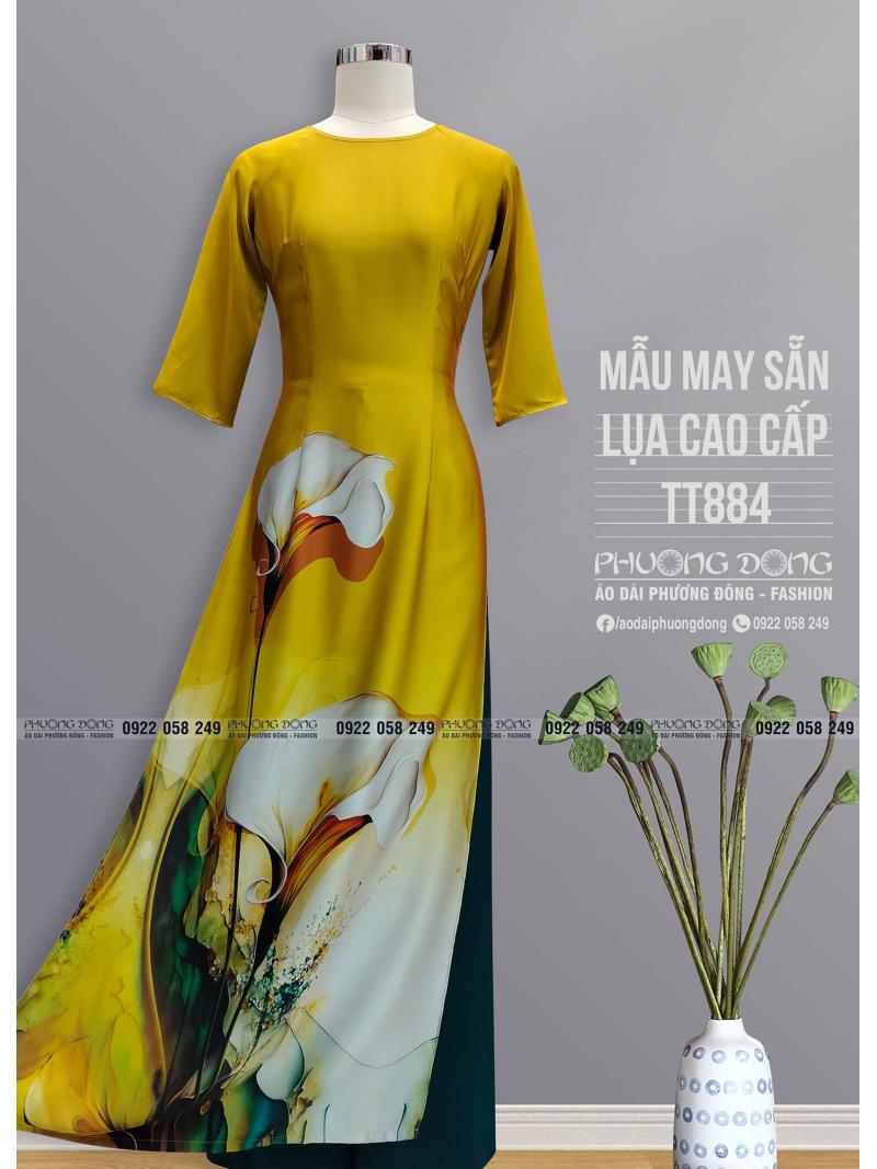 Áo Dài Truyền Thống Lụa Cao Cấp TT884